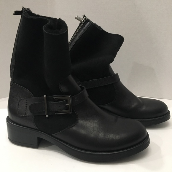 Aquatalia Shoes - Aquatalia by Marvin K Fur Lined Black Boots Sz 8.5